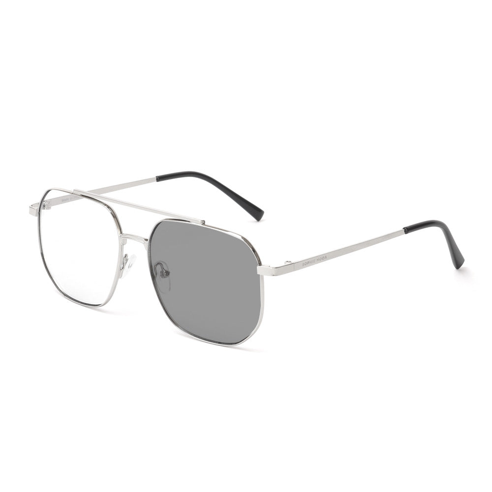 Photochromic Blue Light Blocking Sunglasses & Bag Bundle:  Metro Luxe