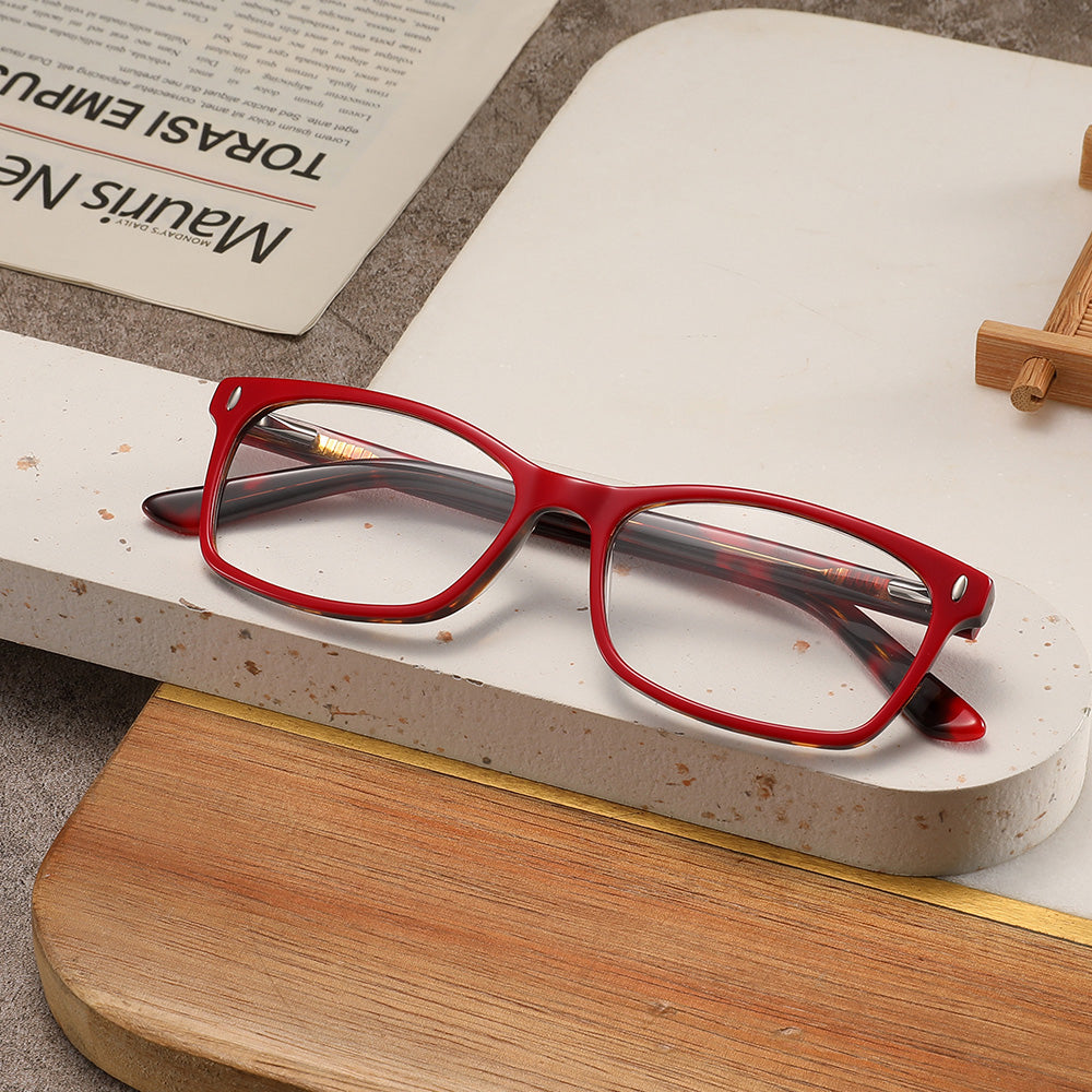 Reading Glasses with Anti-Blue Light Lenses: Carnation