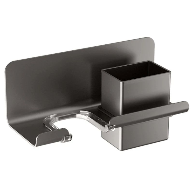 Home: Universal Adhesive Hair Dryer Rack Organizer (Screwless Wall-Mounted)