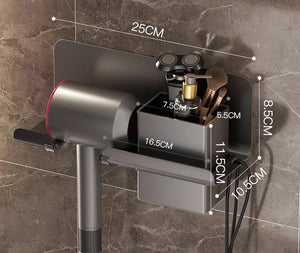 Home: Universal Adhesive Hair Dryer Rack Organizer (Screwless Wall-Mounted)
