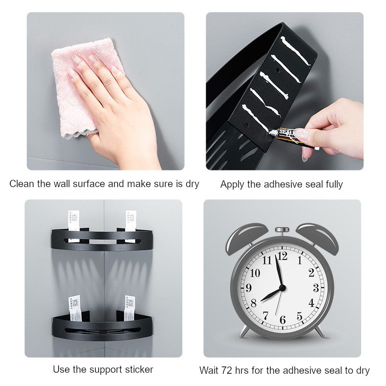 Home: Bathroom Corner Shelf Shower Caddy 2 PCs