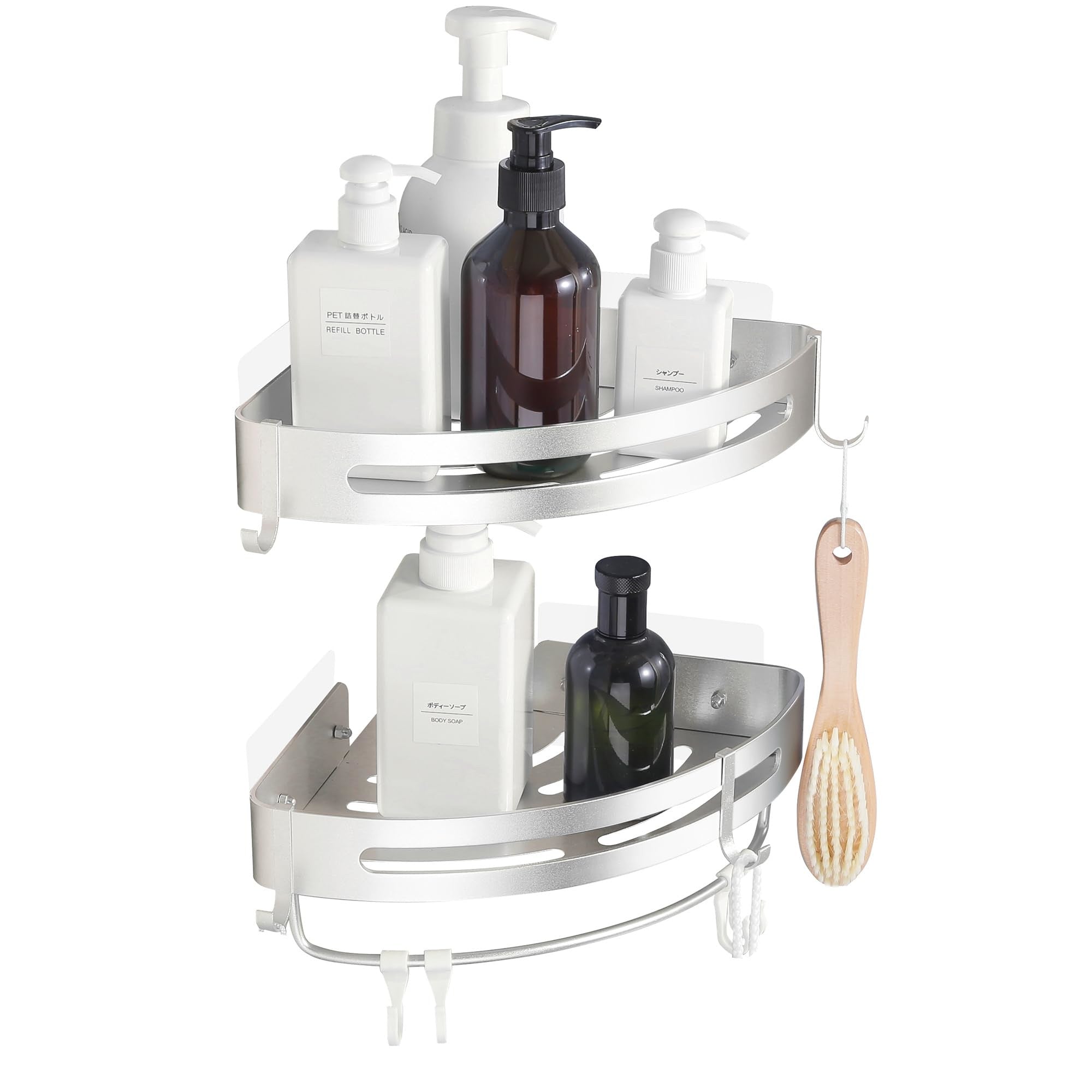 Home: Bathroom Corner Shelf Shower Caddy 2 PCs