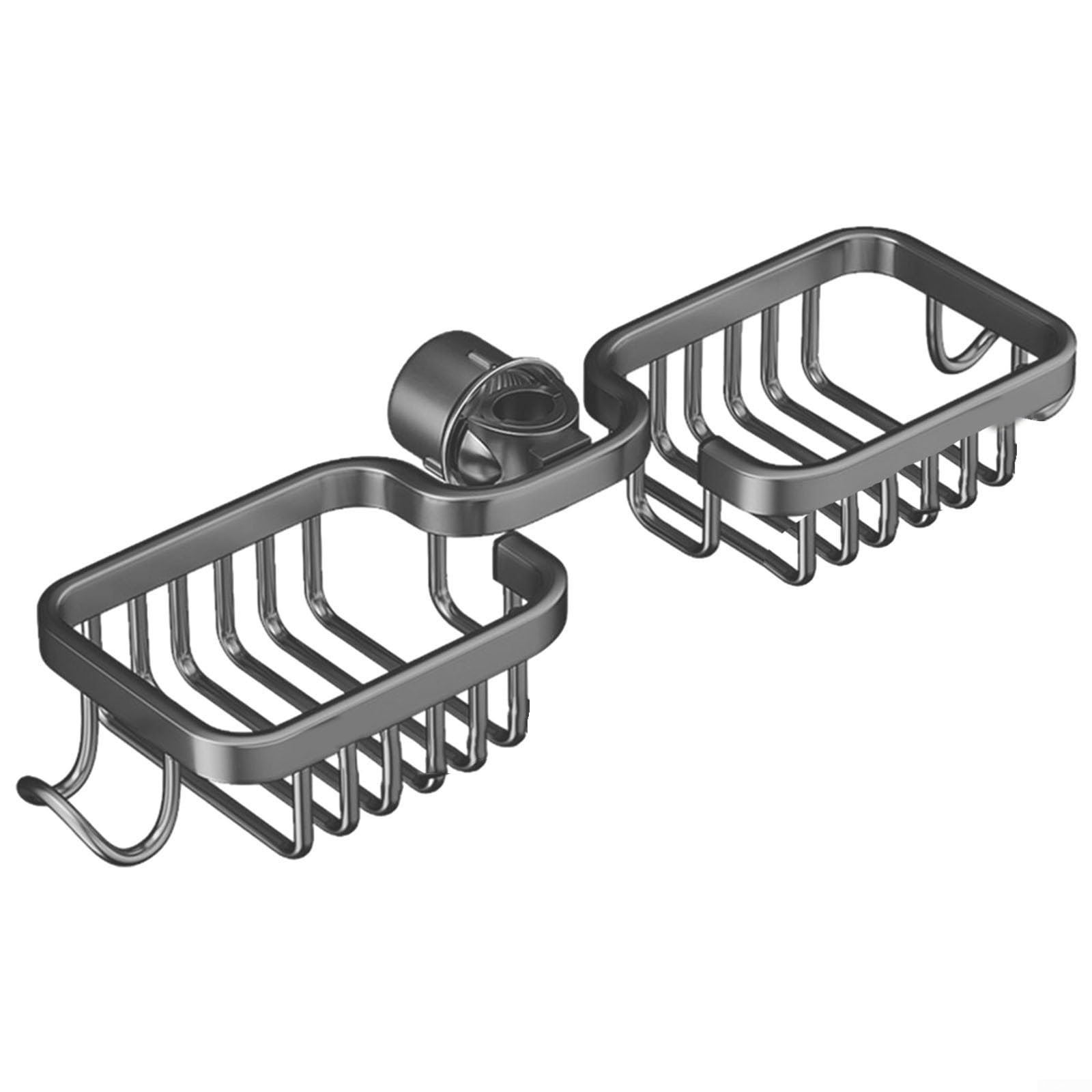 Home: Double Faucet Rack Holder, Sink Caddy Organizer Kitchen & Bathroom
