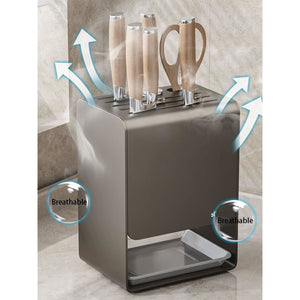 Home: Countertop Kitchen Shelf Multi-Function Utensil & Knife Stand