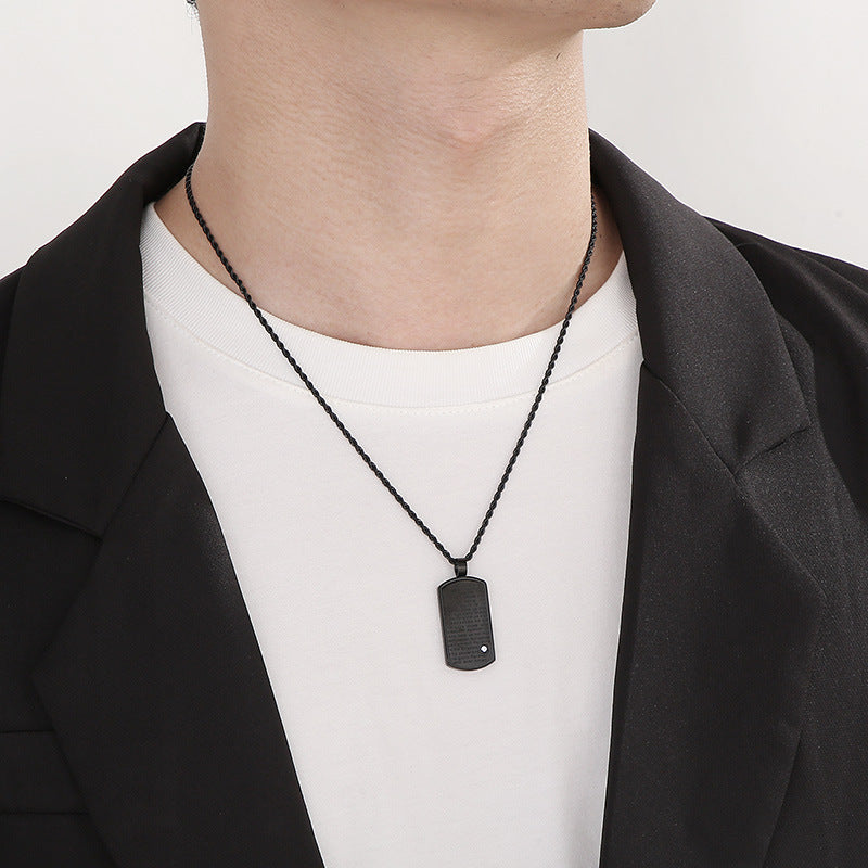 Jewellery: Christian Lord's Prayer Stainless Steel Pendant Necklace