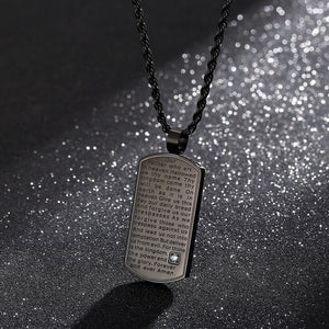 Jewellery: Christian Lord's Prayer Stainless Steel Pendant Necklace