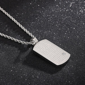 Jewellery: Christian Lord's Prayer Stainless Steel Pendant Necklace