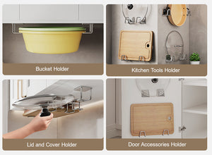 Home: Adhesive Universal Stainless Steel Rack Holder 4 Pcs