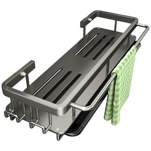 Home: Sink Organizer, Holder, Caddy with Drying Drain for Kitchen & Bathroom