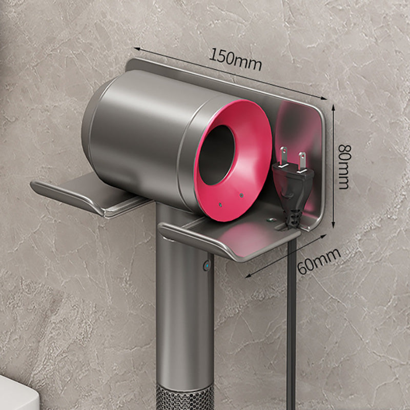 Home: Universal Adhesive Hair Dryer Toothbrush Rack 2Pcs Combo (Screwless Wall-Mounted)