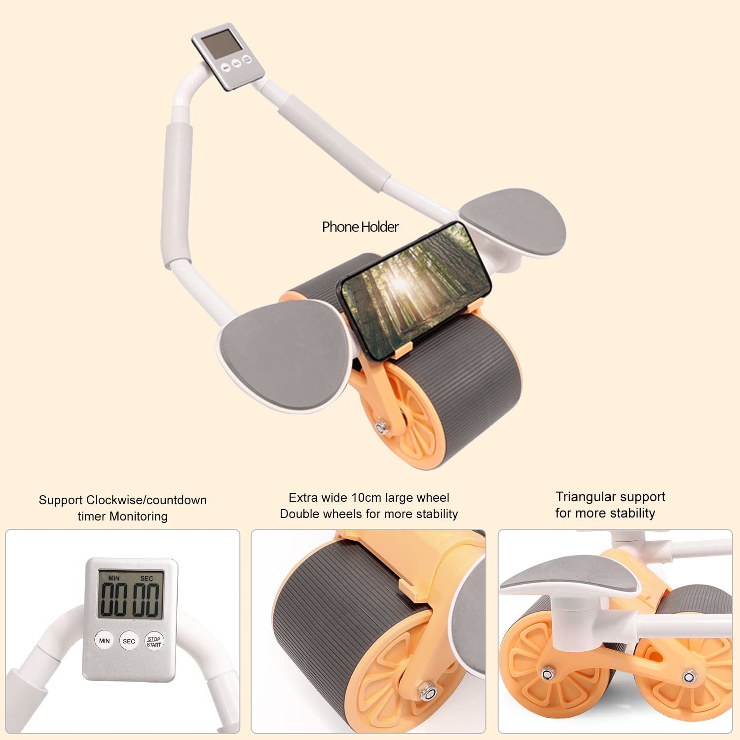 Sports: Ab Roller Automatic Rebound Abdominal Core Workout