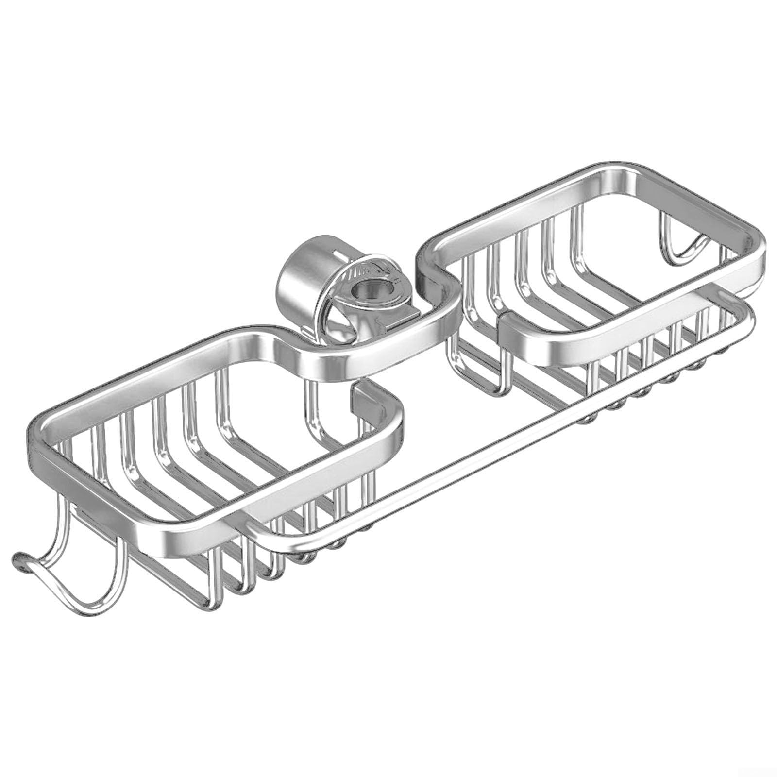 Home: Double Faucet Rack Holder, Sink Caddy Organizer Kitchen & Bathroom