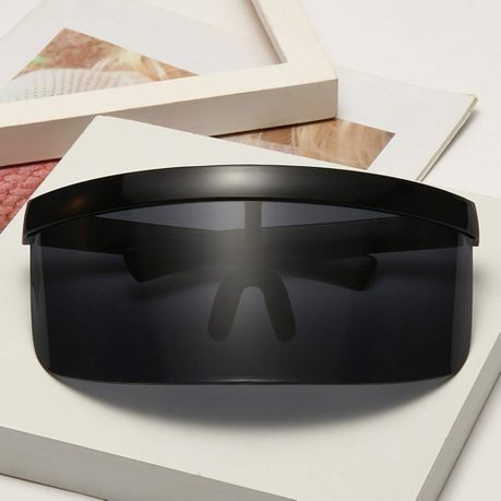 Sunglasses: Oversize Novelty Lens Shield Visor