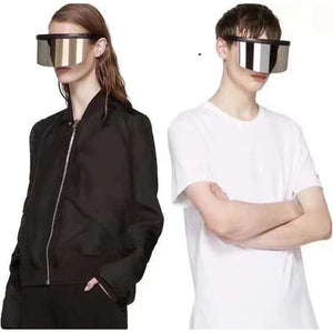 Sunglasses: Oversize Novelty Lens Shield Visor