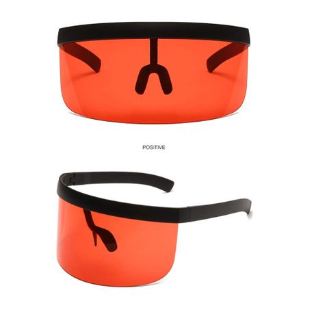 Sunglasses: Oversize Novelty Lens Shield Visor