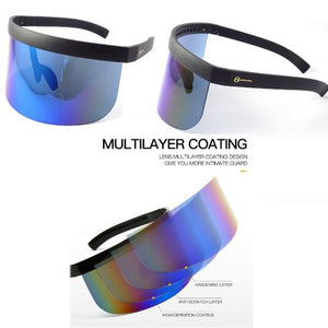 Sunglasses: Oversize Novelty Lens Shield Visor