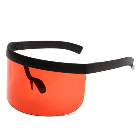 Sunglasses: Oversize Novelty Lens Shield Visor