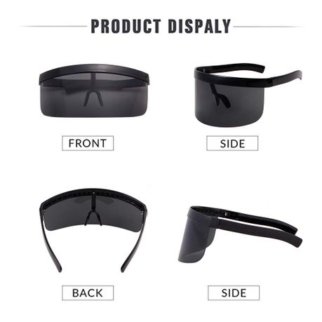Sunglasses: Oversize Novelty Lens Shield Visor