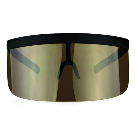 Sunglasses: Oversize Novelty Lens Shield Visor