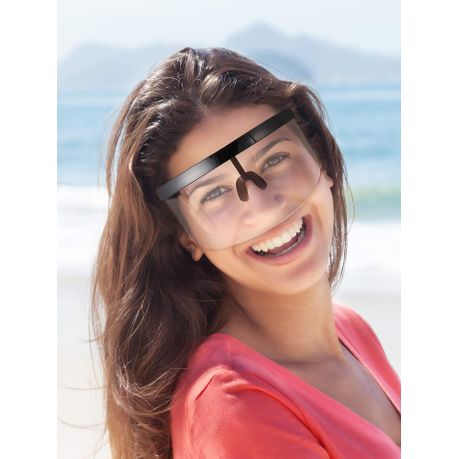 Sunglasses: Oversize Novelty Lens Shield Visor