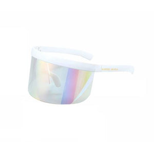 Sunglasses: Oversize Novelty Lens Shield Visor
