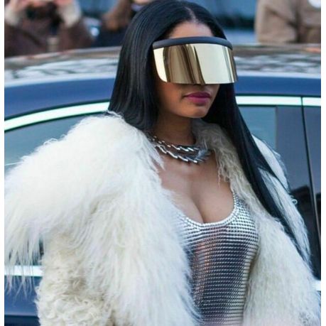 Sunglasses: Oversize Novelty Lens Shield Visor
