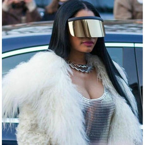 Sunglasses: Oversize Novelty Lens Shield Visor