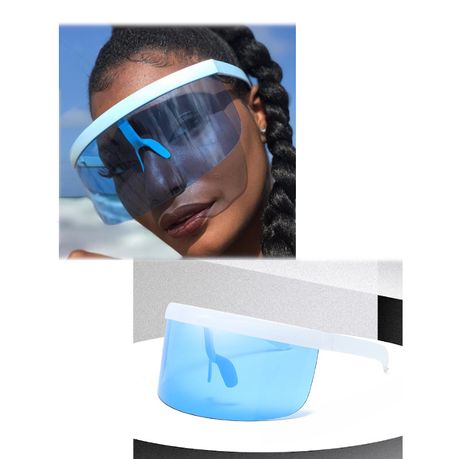 Sunglasses: Oversize Novelty Lens Shield Visor