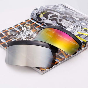 Sunglasses: Oversize Novelty Lens Shield Visor