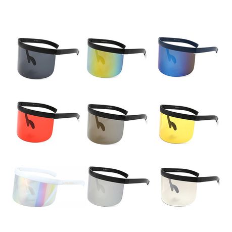 Sunglasses: Oversize Novelty Lens Shield Visor