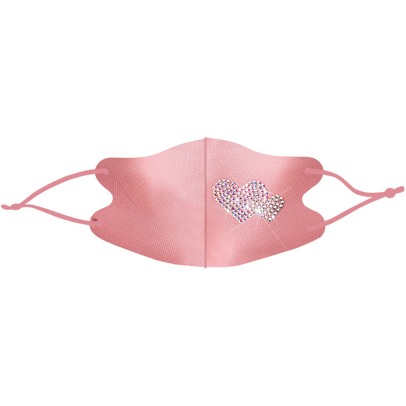 Pink Rhinestone Mask Masks: Ice Cooling Microfibre Sparkling Rhinestone 3D Mask (pink) - He ...