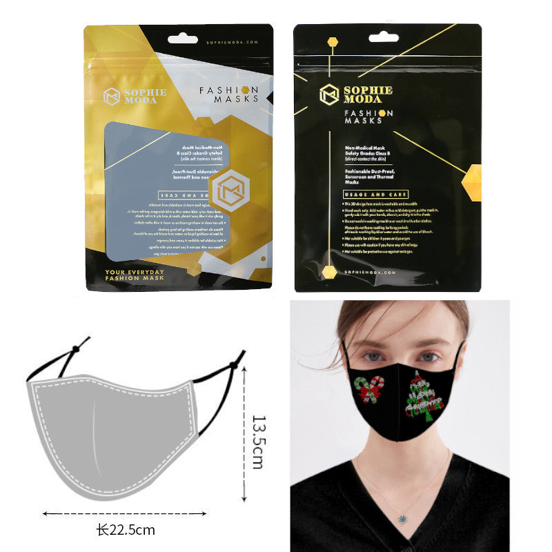 Sophie Moda-Ice Cooling Microfiber X'Mas 3D Mask Type G (1x Adult)