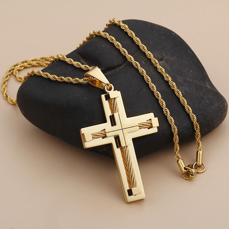 Jewelry: Christian Classic Creative Cross Pendant Necklace V2