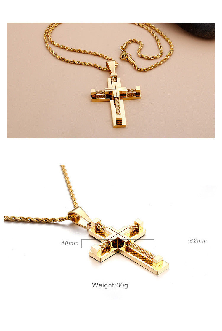 Jewelry: Christian Classic Creative Cross Pendant Necklace V2