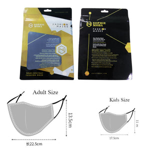 Mask: Ice Cooling Microfiber Family 3D Mask KISS (1x Adult,1x Kids)