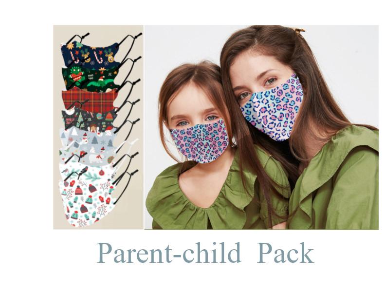 Mask: Ice Cooling Microfiber Family 3D Mask KISS (1x Adult,1x Kids)