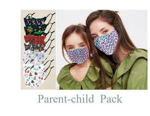 Mask: Ice Cooling Microfiber Family 3D Mask KISS (1x Adult,1x Kids)