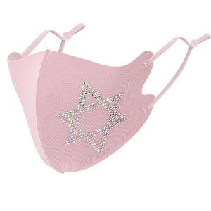 Masks: Ice Cooling Microfibre Sparkling Rhinestone 3D Face Mask (2pcs) - Star V2