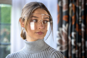 Glasses: Aerodynamic Clear Full Protective Face Shield Multi-Colour