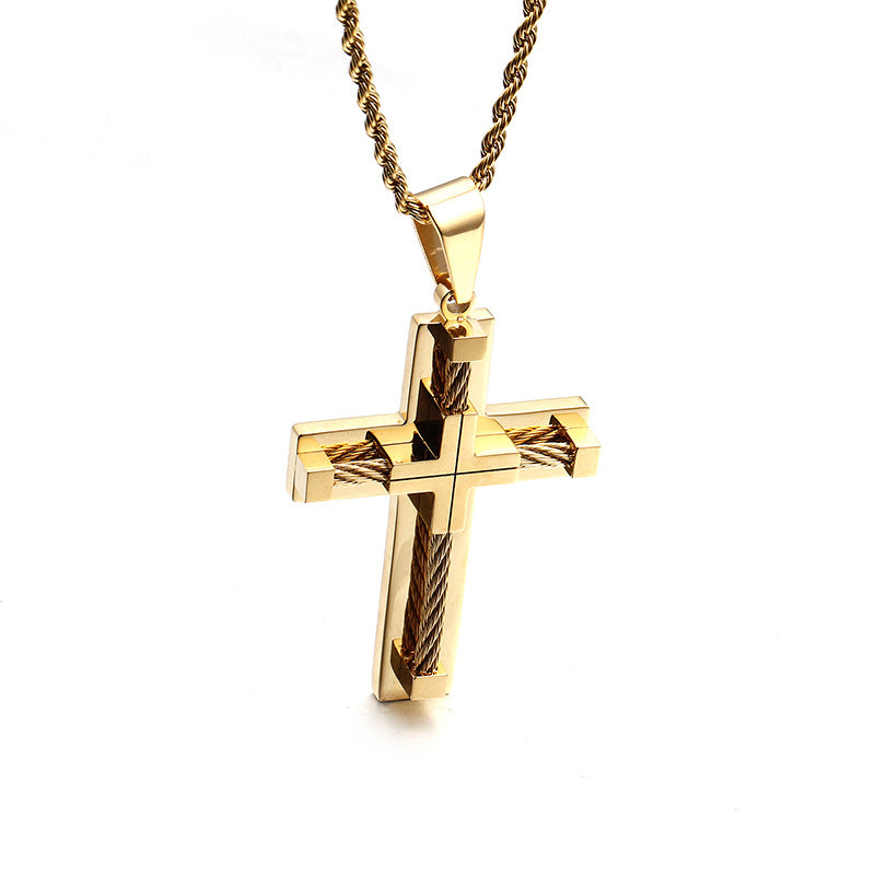 Jewelry: Christian Classic Creative Cross Pendant Necklace V2