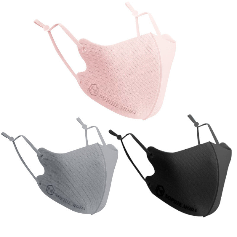Masks: Kids Nano Silver Cooling Fibre Adjustable 3D Face Mask (3pcs) V6
