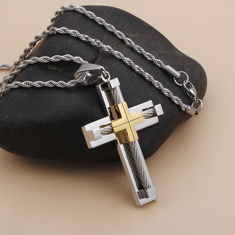 Jewelry: Christian Classic Creative Cross Pendant Necklace V2