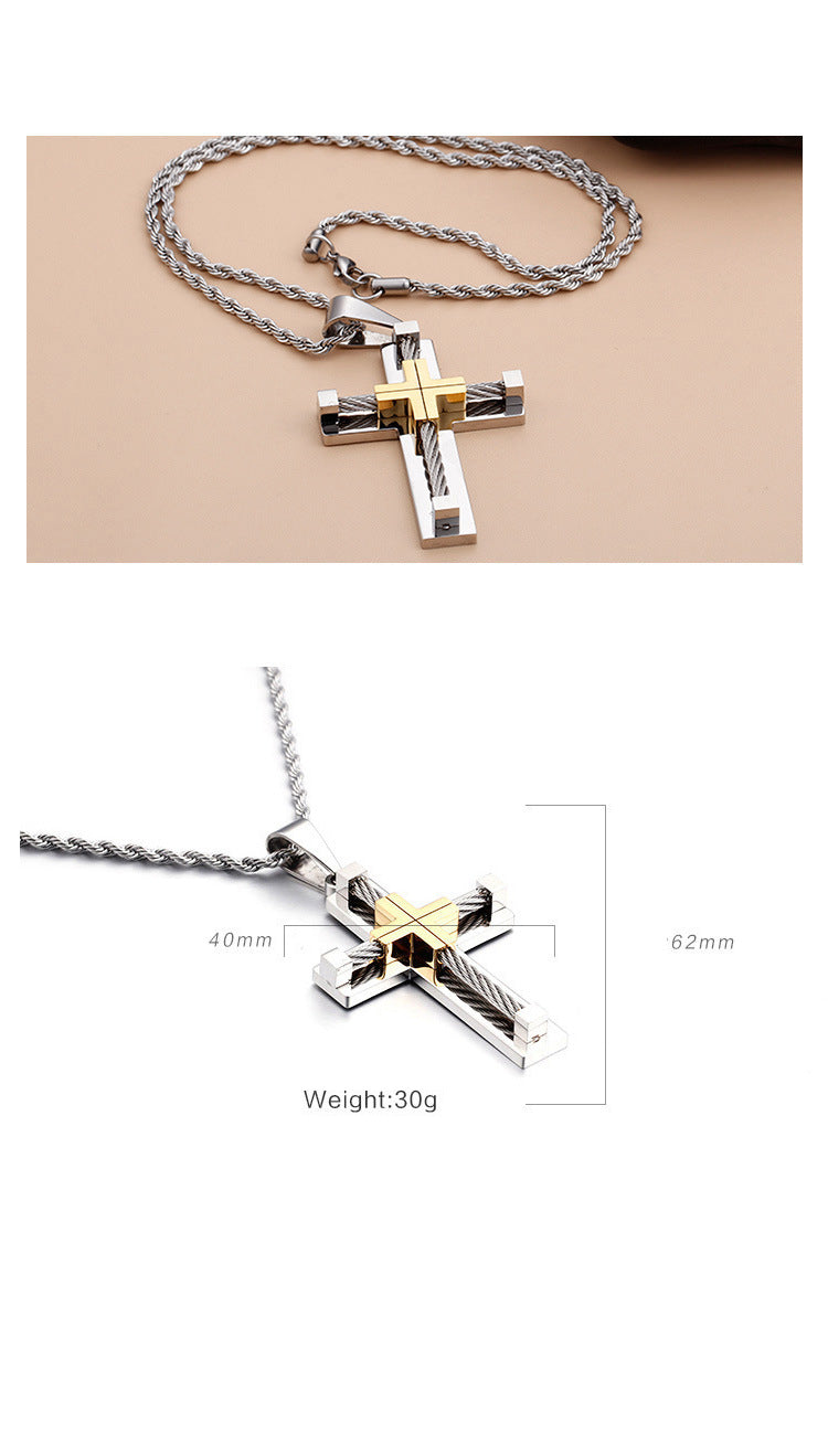 Jewelry: Christian Classic Creative Cross Pendant Necklace V2