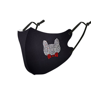 Masks: Ice Cooling Microfibre Sparkling Rhinestone 3D Mask - Cat V1