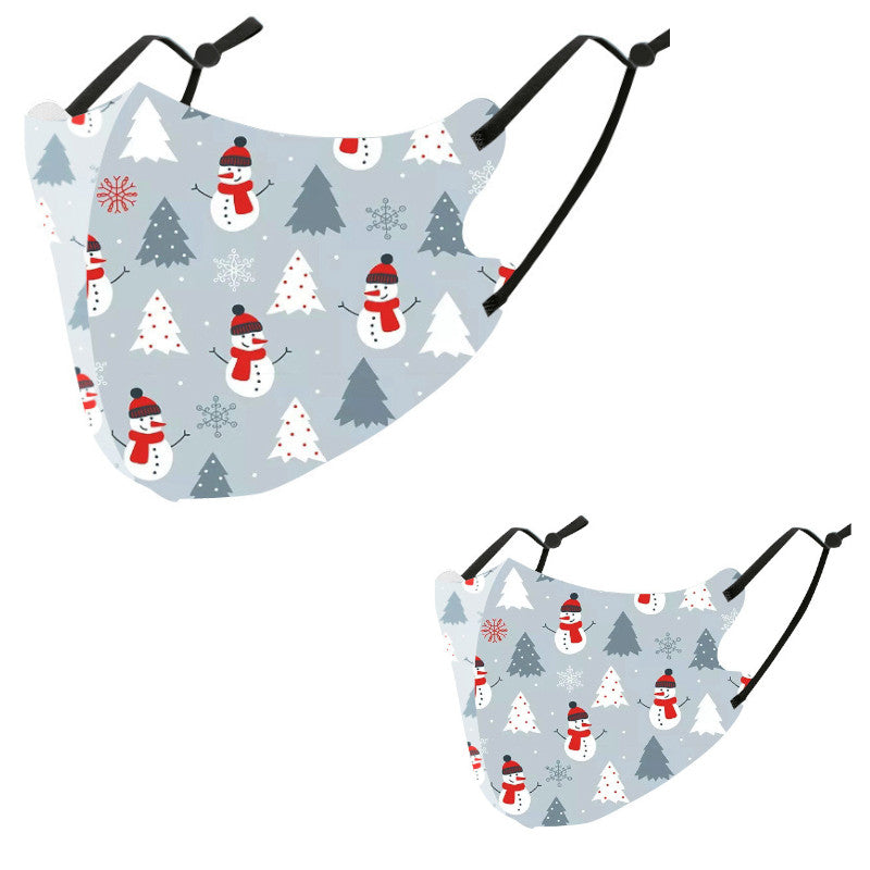 Sophie Moda-Ice Cooling Microfiber X'Mas 3D Mask Type E 1x Adult,1x Kids