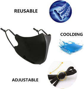 Masks: Ice Cooling Microfibre Washable Adjustable 3D Face Mask (3 pcs) - Camo