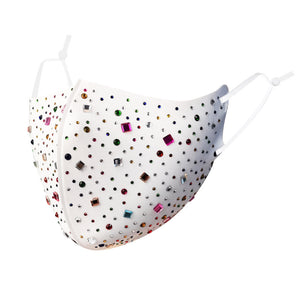 Masks: Ice Cooling Microfibre Sparkling Rhinestone 3D Face Mask (2pcs) - Starry