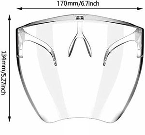 Glasses: Aerodynamic Clear Full Protective Face Shield Multi-Colour
