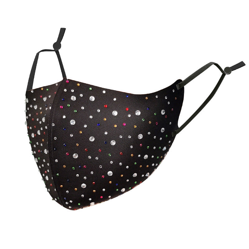 Masks: Ice Cooling Microfibre Sparkling Rhinestone 3D Face Mask (2pcs) - Starry