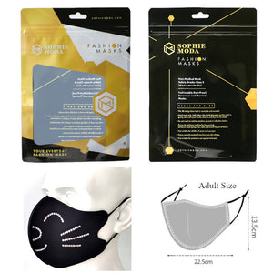 Masks: Ice Cooling Microfibre Sparkling Rhinestone 3D Mask - Cat V2